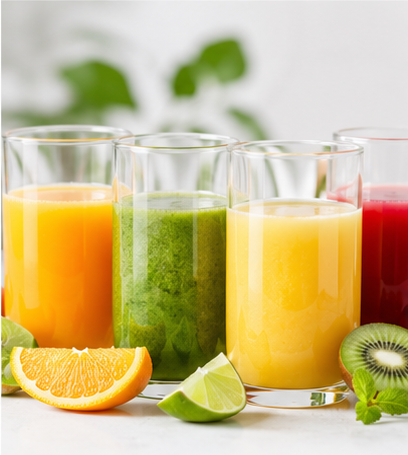 Natural fruit beverages and juices