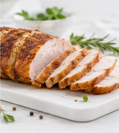 Cooked meat and poultry products